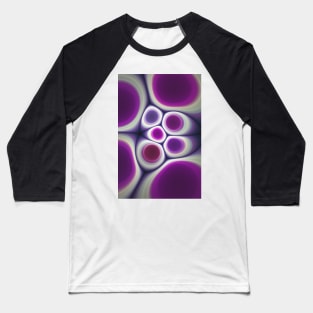 Violet & Purple Shell Rock. Abstract Digital Artwork Baseball T-Shirt